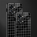 classic grid dark edition glass case for phone case | glass case for oneplus nord 2t 5g