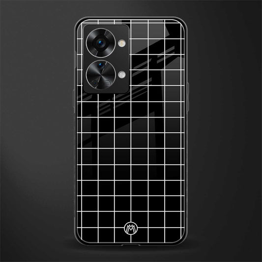 classic grid dark edition glass case for phone case | glass case for oneplus nord 2t 5g