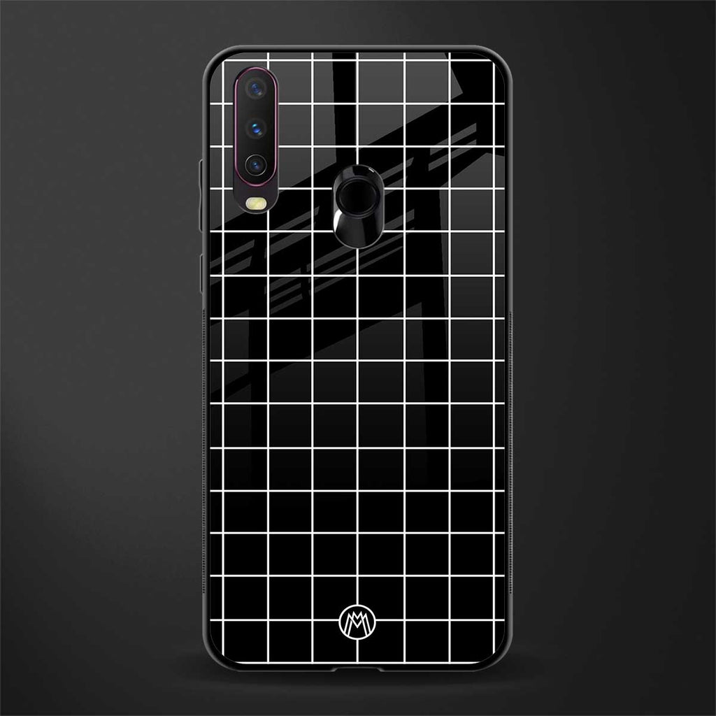 classic grid dark edition glass case for vivo y12 image