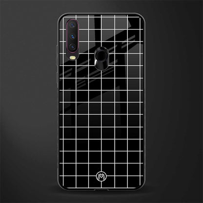 classic grid dark edition glass case for vivo y17 image