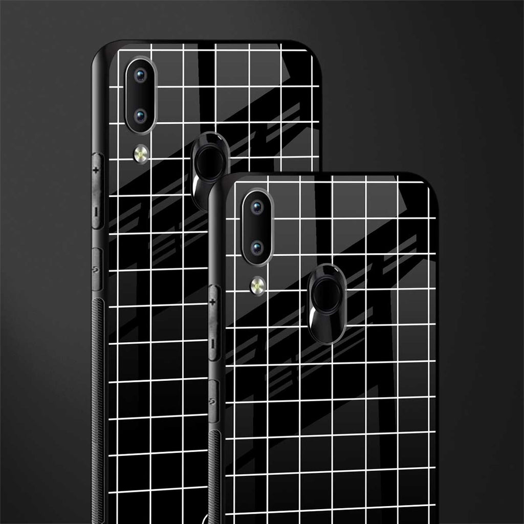 classic grid dark edition glass case for vivo y95 image-2