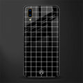 classic grid dark edition glass case for vivo v11 pro image