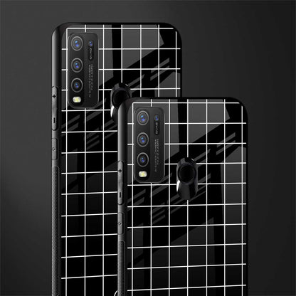 classic grid dark edition glass case for vivo y50 image-2