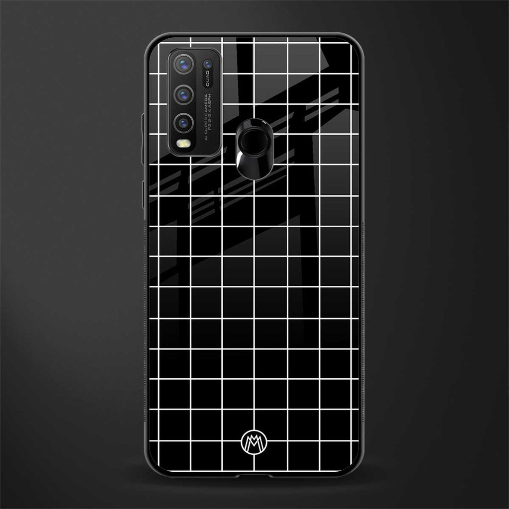 classic grid dark edition glass case for vivo y50 image