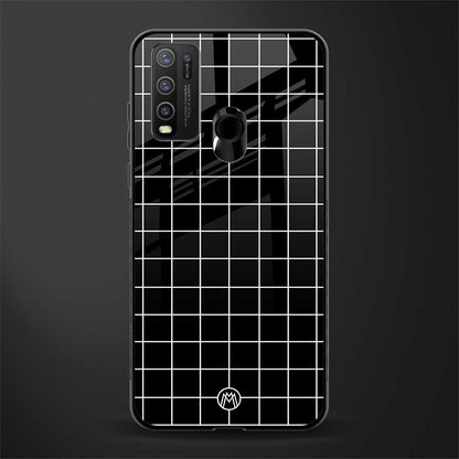 classic grid dark edition glass case for vivo y50 image