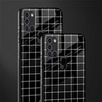 classic grid dark edition glass case for samsung galaxy a21s image-2