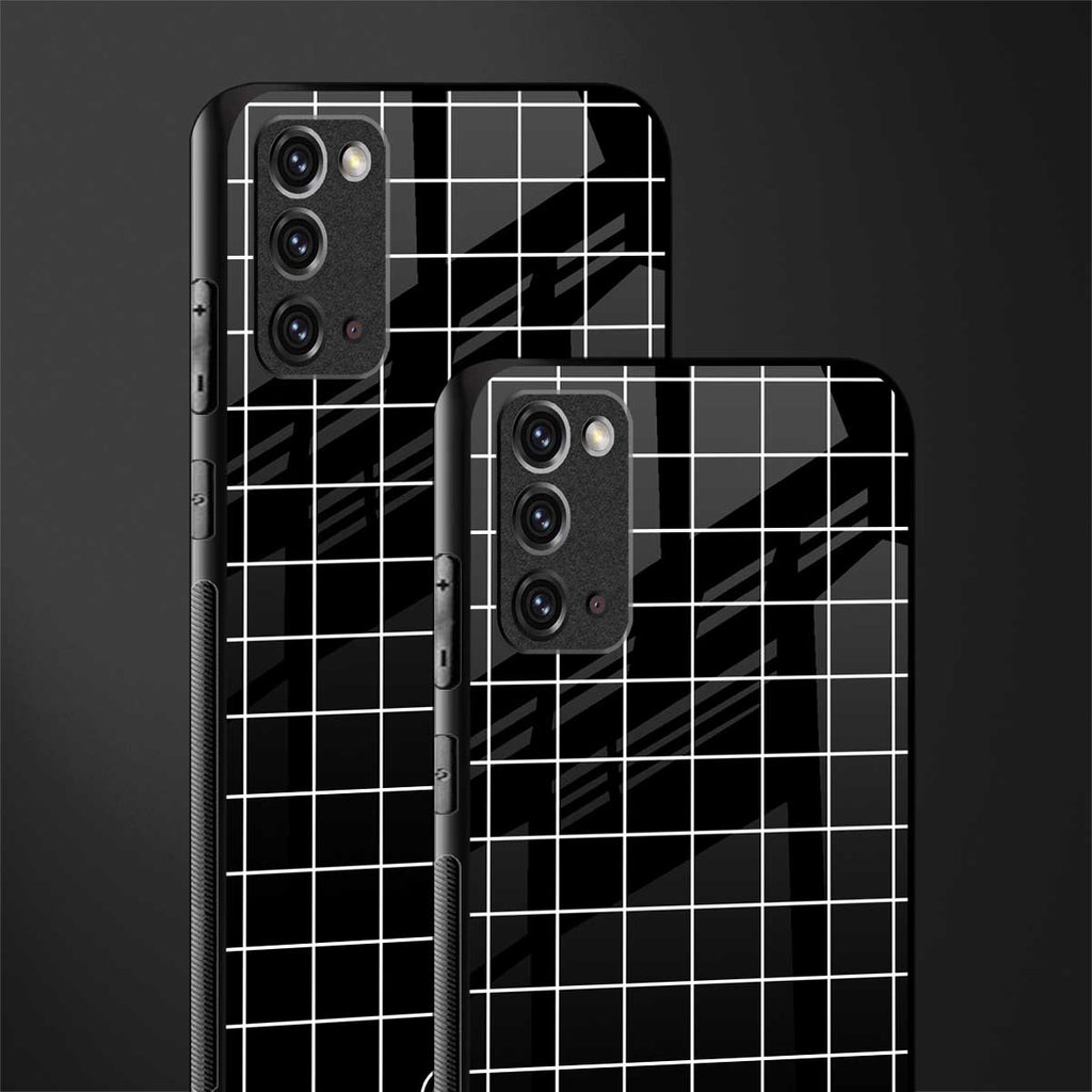classic grid dark edition glass case for samsung galaxy note 20 image-2