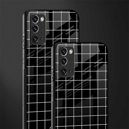 classic grid dark edition glass case for samsung galaxy note 20 image-2