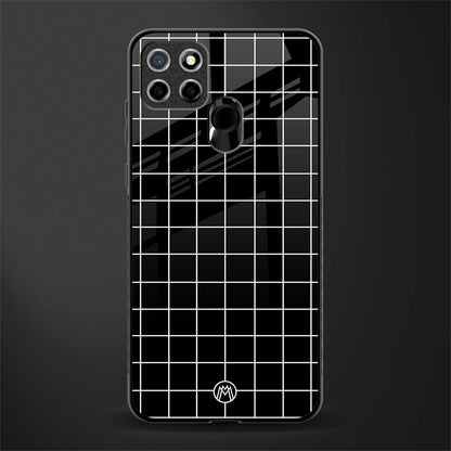classic grid dark edition glass case for realme narzo 30a image
