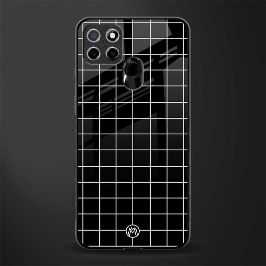classic grid dark edition glass case for realme narzo 30a image
