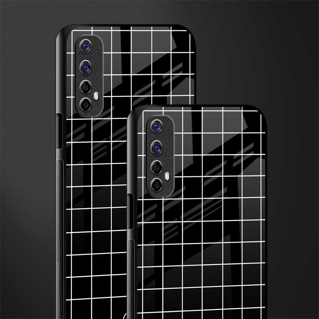 classic grid dark edition glass case for realme 7 image-2