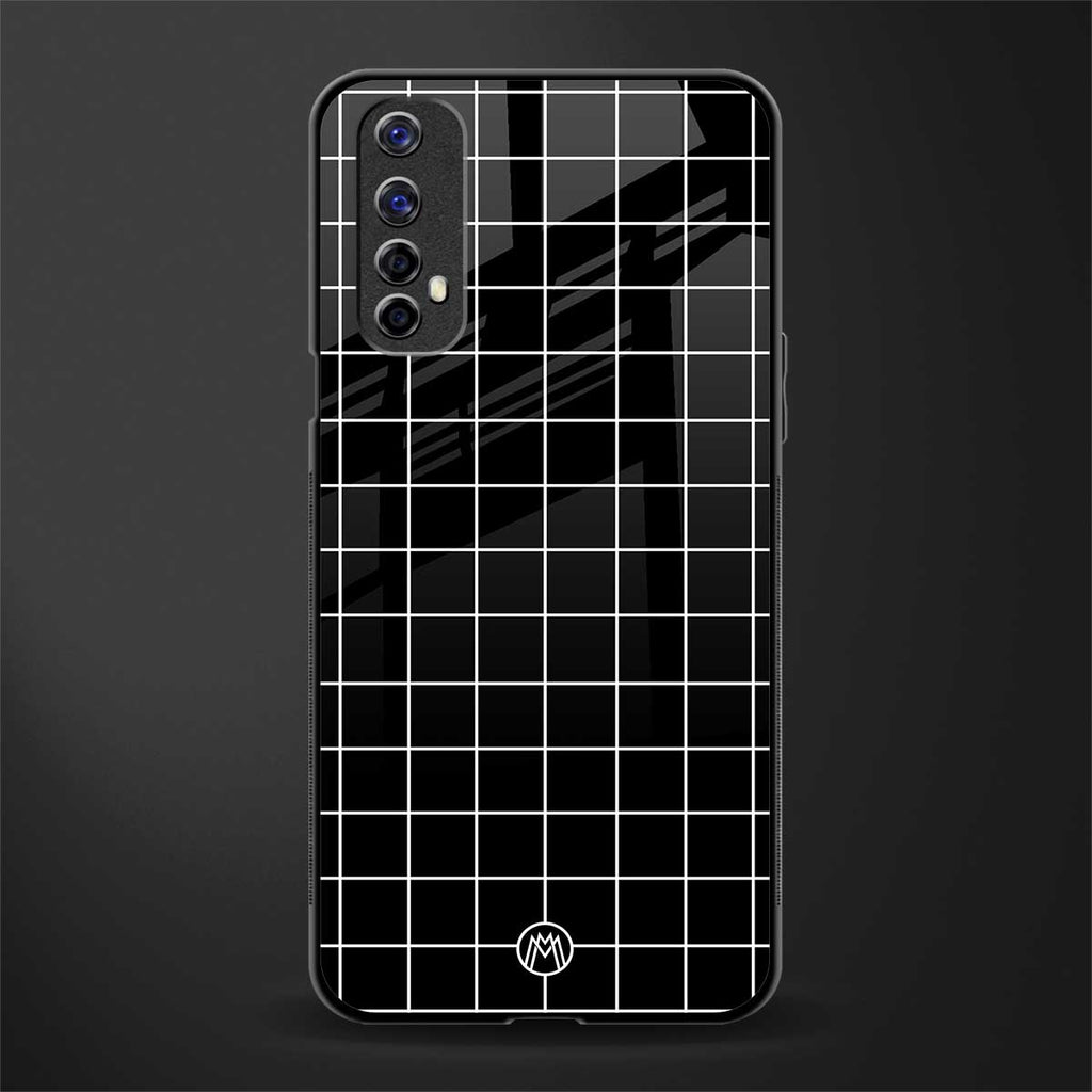 classic grid dark edition glass case for realme 7 image