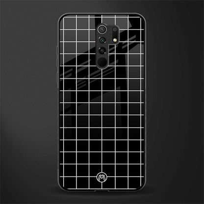 classic grid dark edition glass case for poco m2 image