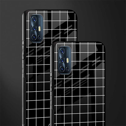 classic grid dark edition glass case for vivo v17 image-2