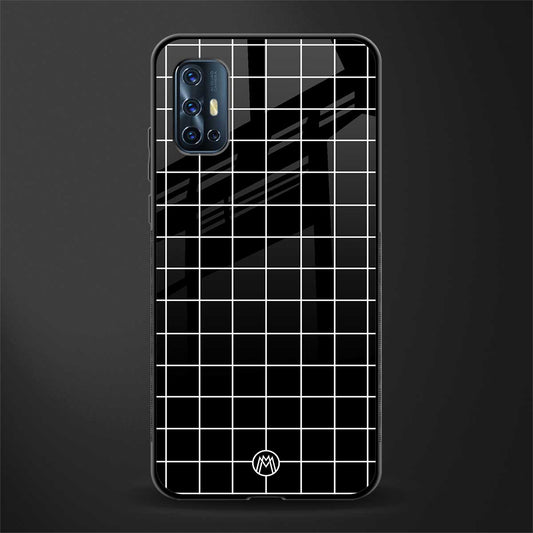 classic grid dark edition glass case for vivo v17 image