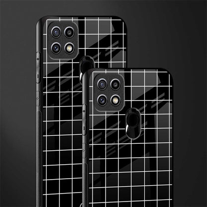 classic grid dark edition glass case for oppo a15s image-2