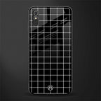 classic grid dark edition glass case for redmi 9a image