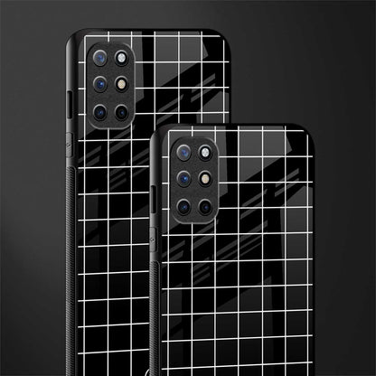 classic grid dark edition glass case for oneplus 8t image-2