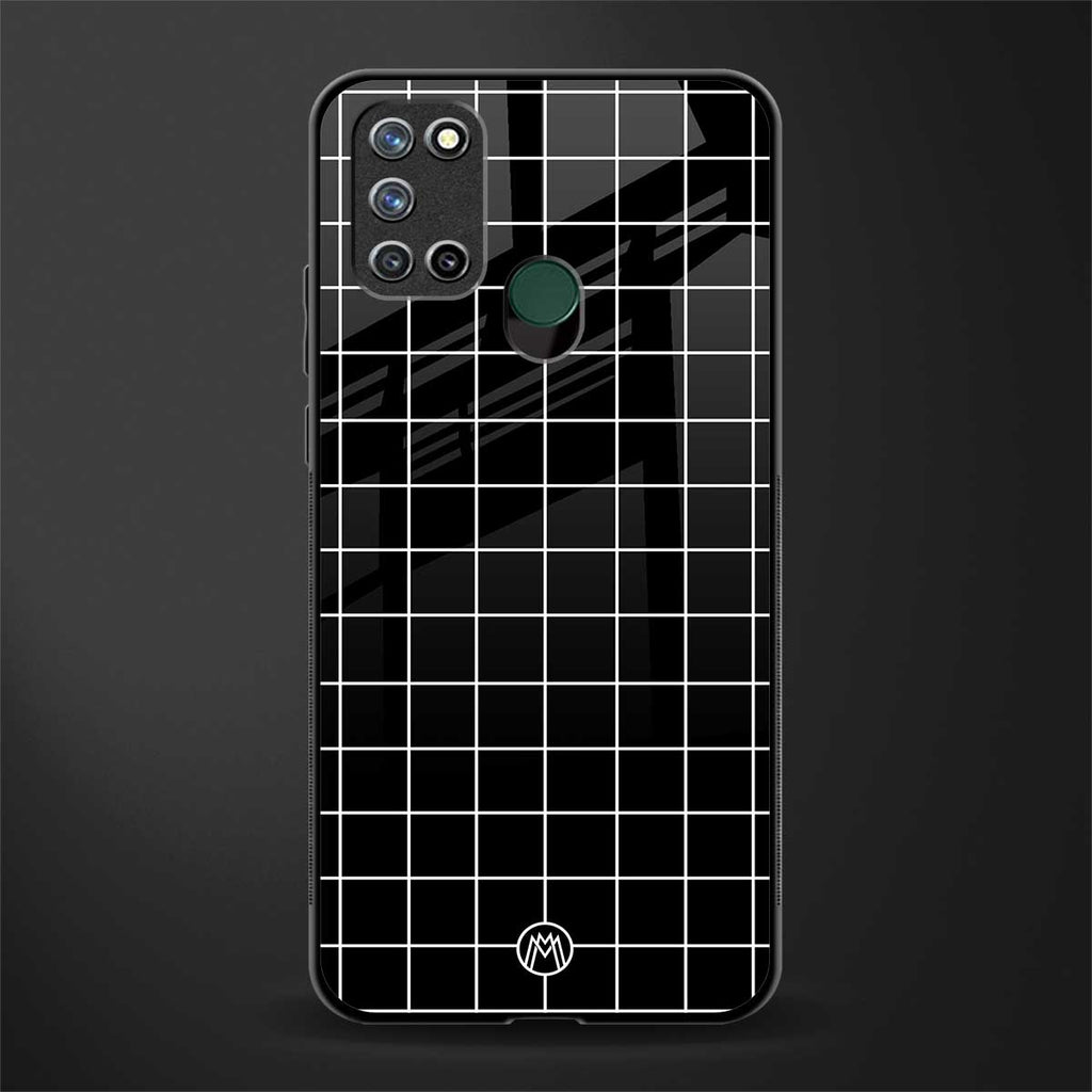 classic grid dark edition glass case for realme 7i image