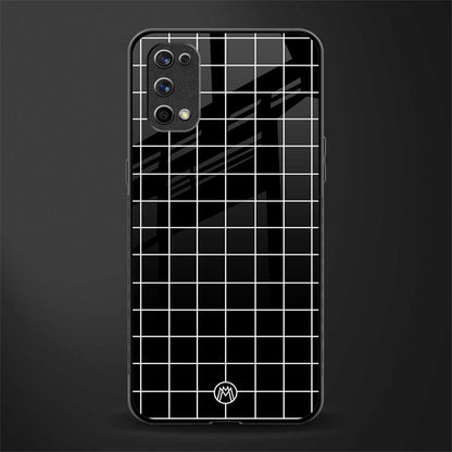 classic grid dark edition glass case for realme 7 pro image
