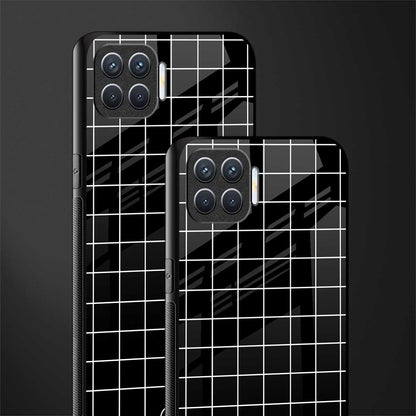 classic grid dark edition glass case for oppo f17 pro image-2