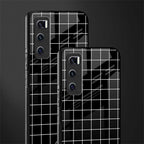 classic grid dark edition glass case for vivo v20 se image-2