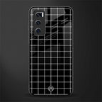classic grid dark edition glass case for vivo v20 se image