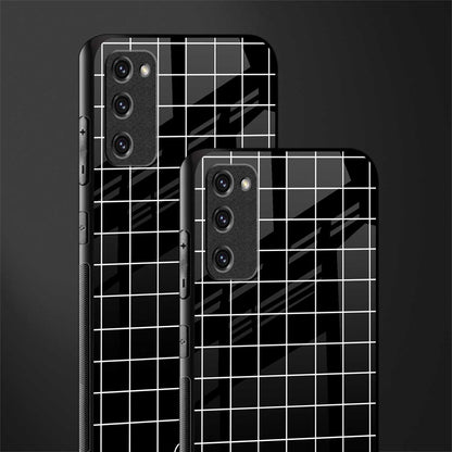 classic grid dark edition glass case for samsung galaxy s20 fe image-2