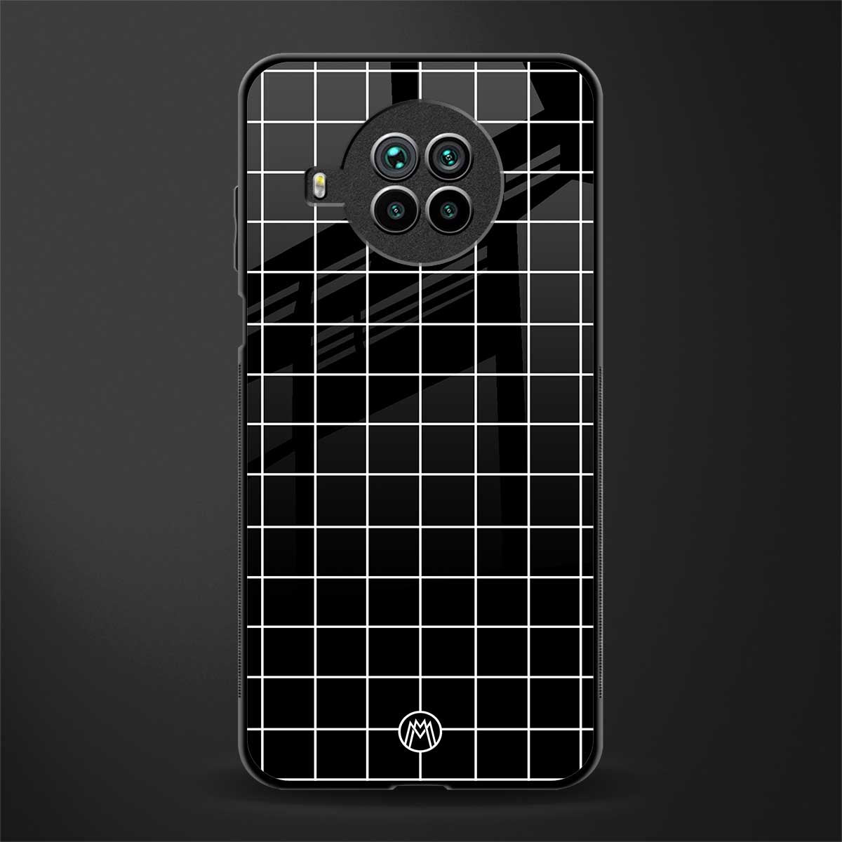classic grid dark edition glass case for mi 10i image