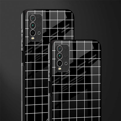 classic grid dark edition glass case for redmi 9 power image-2