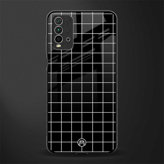 classic grid dark edition glass case for redmi 9 power image
