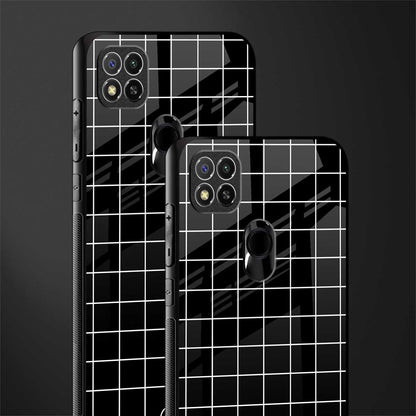 classic grid dark edition glass case for poco c31 image-2