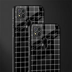 classic grid dark edition glass case for redmi 9c image-2