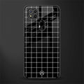 classic grid dark edition glass case for redmi 9 image
