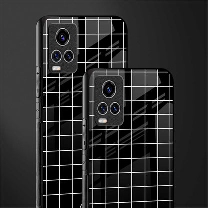 classic grid dark edition glass case for vivo v20 pro image-2