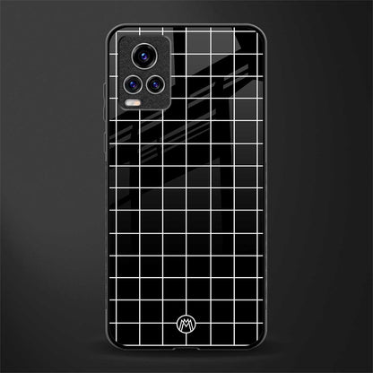 classic grid dark edition glass case for vivo v20 pro image