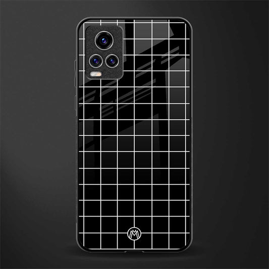 classic grid dark edition glass case for vivo v20 pro image