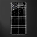 classic grid dark edition glass case for samsung galaxy a12 image