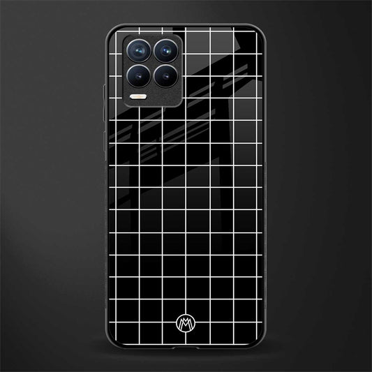 classic grid dark edition glass case for realme 8 4g image
