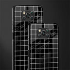 classic grid dark edition glass case for poco x3 pro image-2