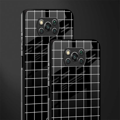 classic grid dark edition glass case for poco x3 pro image-2