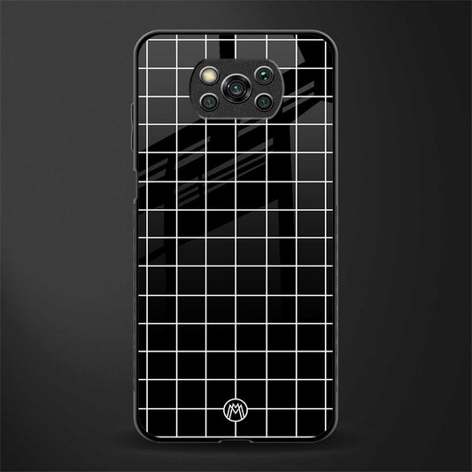 classic grid dark edition glass case for poco x3 pro image
