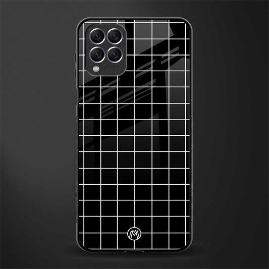 classic grid dark edition glass case for samsung galaxy f62 image