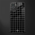 classic grid dark edition glass case for redmi note 10 image