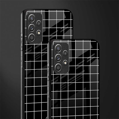 classic grid dark edition glass case for samsung galaxy a52 image-2