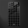 classic grid dark edition glass case for samsung galaxy a72 image