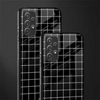 classic grid dark edition glass case for samsung galaxy a32 4g image-2