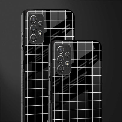 classic grid dark edition glass case for samsung galaxy a32 4g image-2