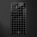 classic grid dark edition glass case for redmi note 10 pro image
