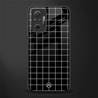 classic grid dark edition glass case for redmi note 10 pro image